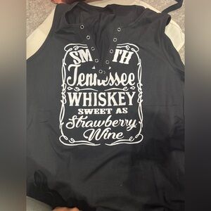 Black Graphic Tank Top